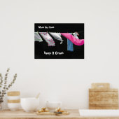 地球の日:オンラインでランドリー保:緑 ポスター (キッチン)