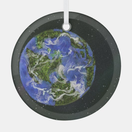 地球の日 ガラスオーナメント (正面)