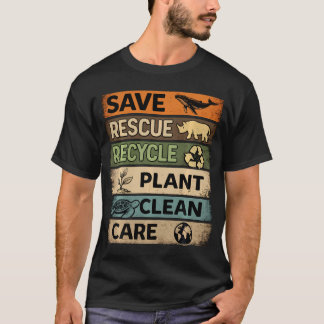 地球の日 プラントケア 救う 再利用 リサイクル Tシャツ