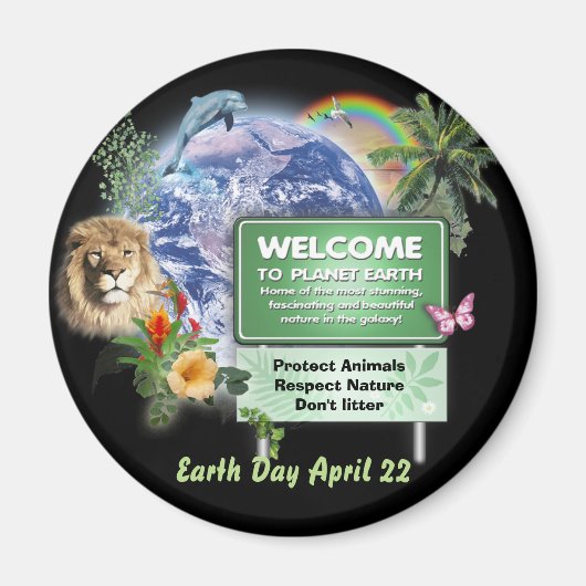 地球の日 マグネット (正面)