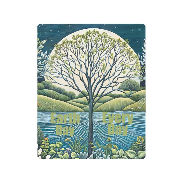 地球の日 メタルプリント (正面)