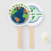 地球の日。君は世界を変える力がある ハンドファン (正面&裏面)