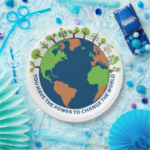 地球の日。君は世界を変える力がある ペーパープレート (パーティー)