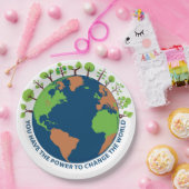 地球の日。君は世界を変える力がある ペーパープレート (パーティー)