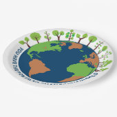 地球の日。君は世界を変える力がある ペーパープレート (アングル)