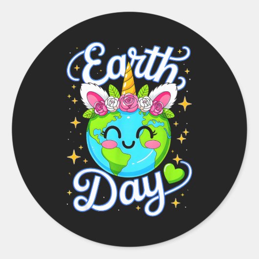 地球の日 地球を守ろう 地球を救え 地球の日 ラウンドシール (正面)