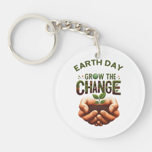 地球の日 – 変化を育てる キーホルダー (正面)