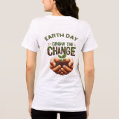地球の日 – 変化を育てる トライブレンドTシャツ (裏面)
