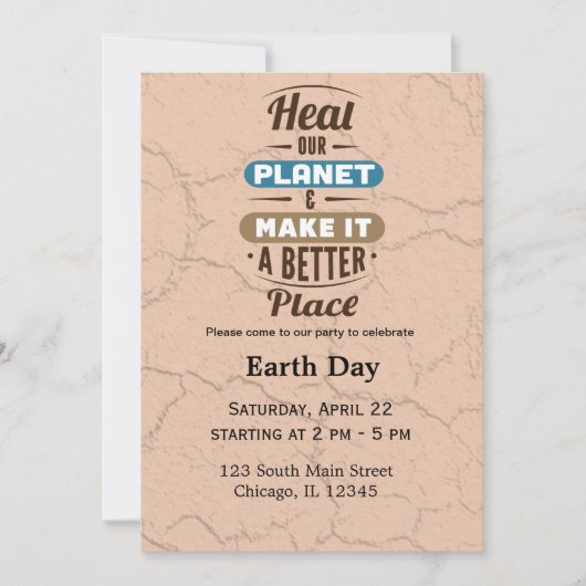 地球の日 招待状 (正面)