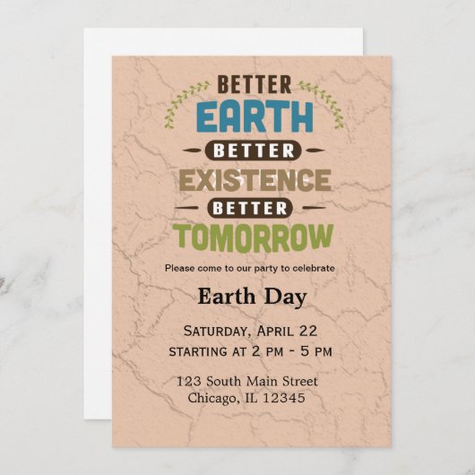 地球の日 招待状 (正面/裏面)