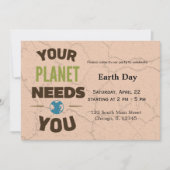 地球の日 招待状 (正面)