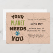 地球の日 招待状 (正面/裏面)