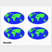 地球の日 楕円形シール (シート)