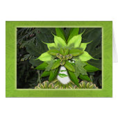 地球の日、母自然、ガイア女神、葉の女性 (正面横)