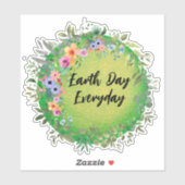 地球の日、毎日 シール (シート)