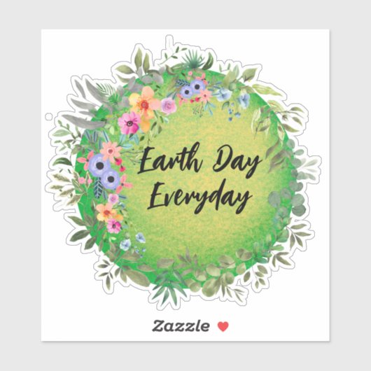 地球の日、毎日 シール (シート)