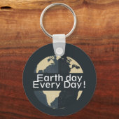 地球の日、毎日、環境にやさしいことをしよう、私救たちの惑星 キーホルダー (裏面)