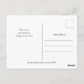 地球の日、毎日、環境にやさしいことをしよう、私救たちの惑星 ポストカード (裏面)