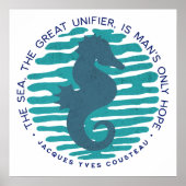 地球の日、海と波、海を浄化 ポスター (正面)