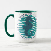 地球の日、海と波、海を浄化 マグカップ (左)