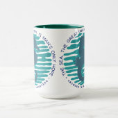 地球の日、海と波、海を浄化 マグカップ (中央)