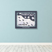 地球の日 – 炭素足跡 キャンバスプリント (インサイチュ (ウッドフロア))