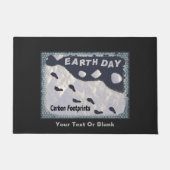 地球の日 – 炭素足跡 ドアマット (正面)