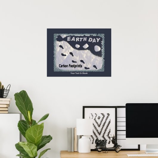 地球の日 – 炭素足跡 ポスター (ホームオフィス)