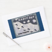 地球の日 – 炭素足跡 長方形シール (封筒)