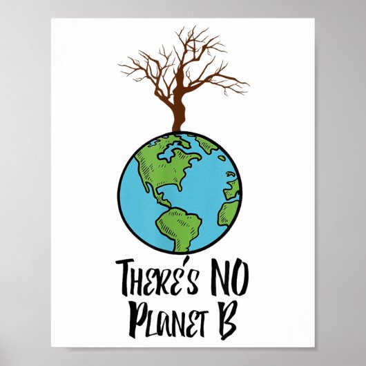 地球の日、環境の惑星B Tシャツがない ポスター (正面)