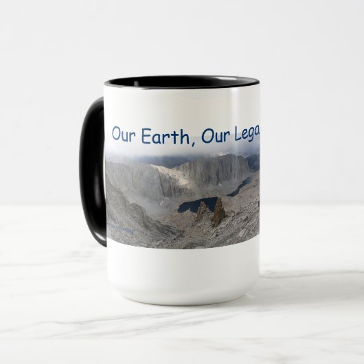 地球の日、私たちの地球、私たちのレガシー・コーヒー マグカップ (正面左)