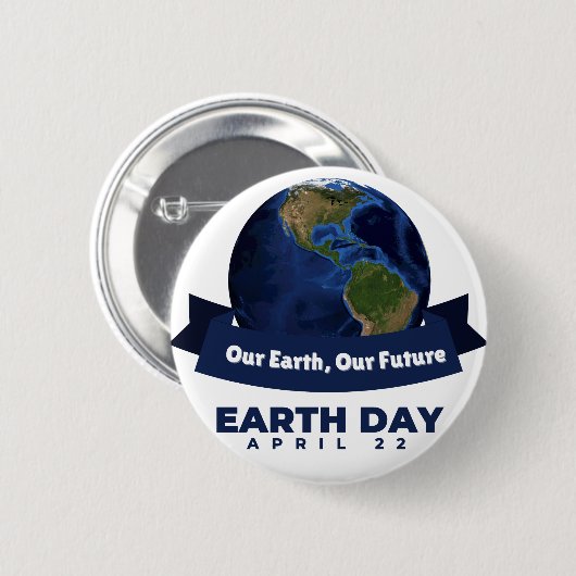 地球の日 缶バッジ (正面&裏面)