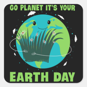 地球の日：行く惑星それはあなたの地球の日 スクエアシール