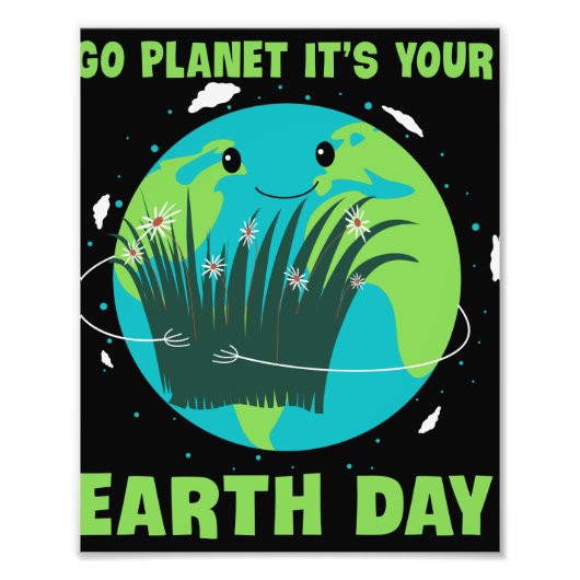 地球の日：行く惑星それはあなたの地球の日 フォトプリント            (正面)