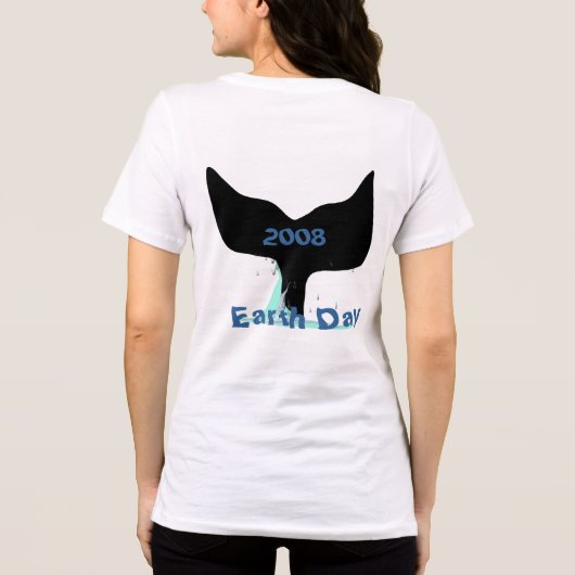 地球の日， 2008 -文字を現在の年に変更！ トライブレンドＴシャツ (裏面)