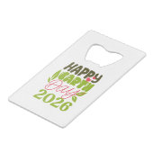 地球の日 2026年おめでとう クレジットカード栓抜き (正面アングル)