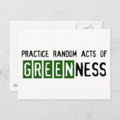 地球の日 – Be Green ポストカード (正面/裏面)