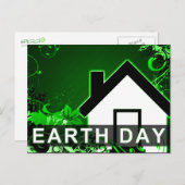 地球の日： hi-fiホーム ポストカード (正面/裏面)