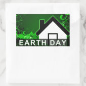 地球の日： hi-fiホーム 長方形シール (バッグ)