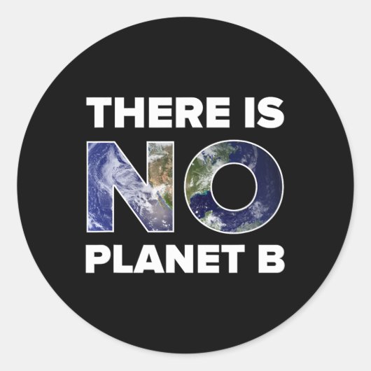 地球の日Tシャツは惑星Bがない – 男性と ラウンドシール (正面)