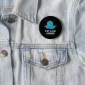 地球の日Tシャツ 地球温暖化 気候変動を止めよう 缶バッジ (インサイチュ)