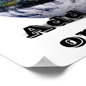 地球の時間のライトを暗くする(地球を開く) ポスター (角)