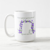 "地球の時間の前に"詩のマグ コーヒーマグカップ (左)