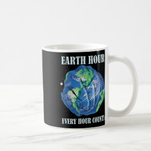 地球の時間の毎時救間は コーヒーマグカップ