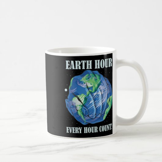 地球の時間の毎時救間は コーヒーマグカップ (右)