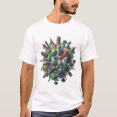 地球の曲率 Tシャツ (正面)