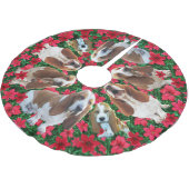 地球の最もかわいいバセットハウンドのクリスマスツリーのスカート ブラッシュドポリエステルツリースカート (アングル)