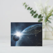 地球の月および太陽 ポストカード (スタンド正面)