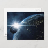 地球の月および太陽 ポストカード (正面/裏面)
