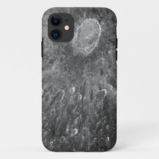 地球の月の月の影響の噴火口Tycho Case-Mate iPhoneケース (裏面)